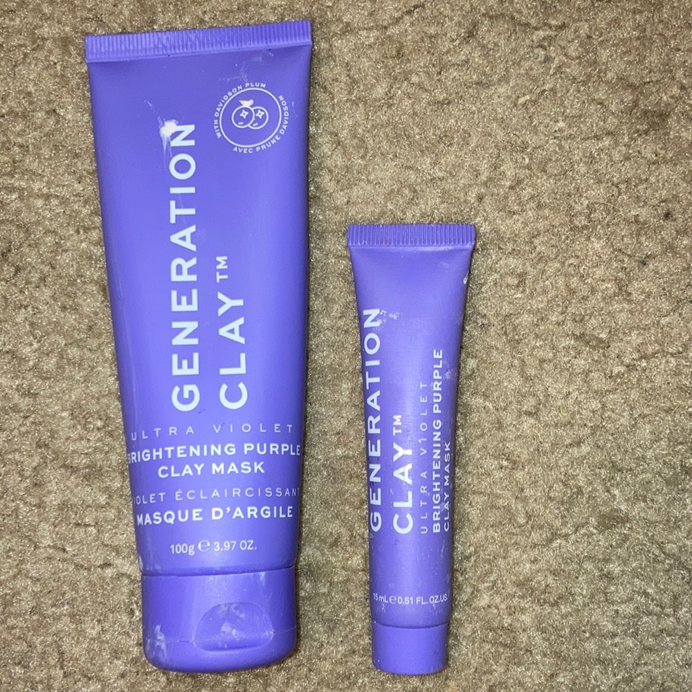 Generation Clay Brightening Purple Clay Mask Bundle-1 full size & 1 travel size